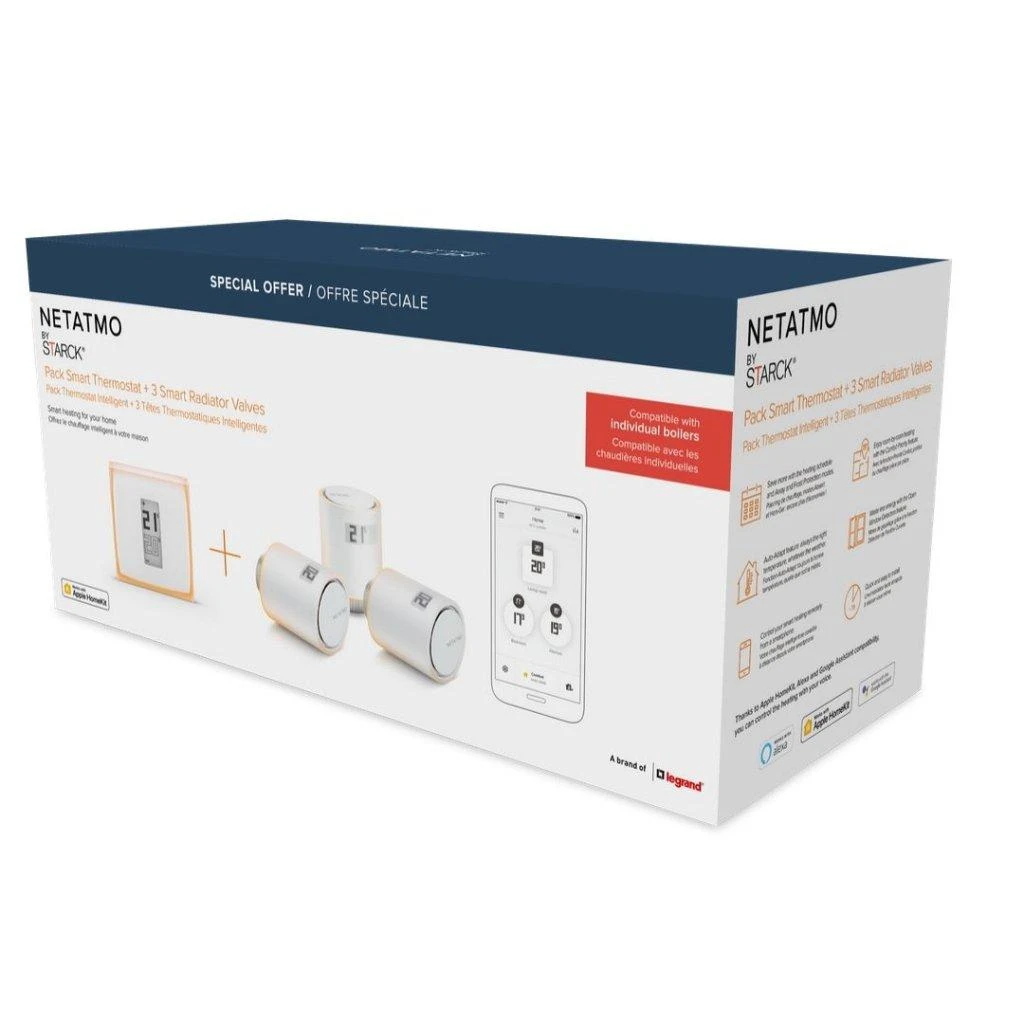 Netatmo Rinkinys Thermostat + 3x Valves