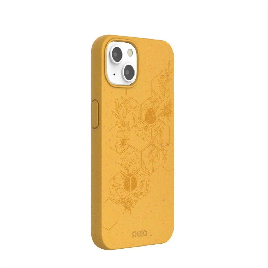„Pela Classic“ dėklas „Hive Edition“ – medaus spalvos, skirtas „iPhone 13“ – medaus spalvos Geltona