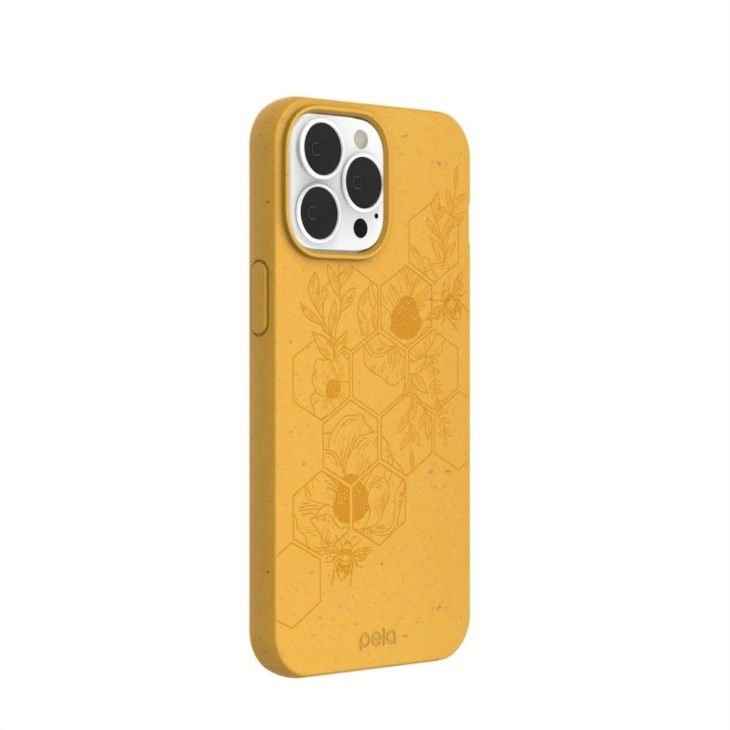„Pela Classic“ dėklas „Hive Edition“ – medaus spalvos, skirtas „iPhone 13 Pro Max“ – medaus spalvos.