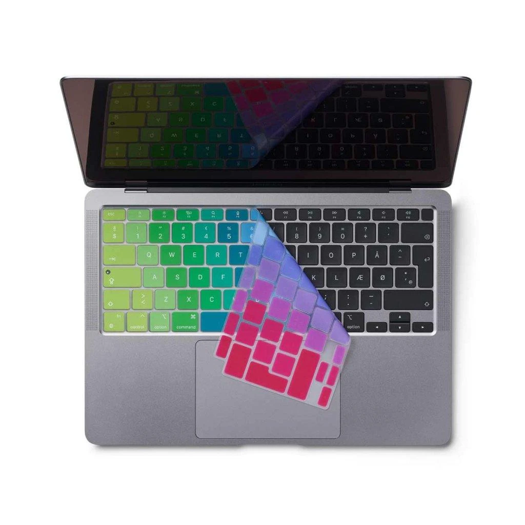 Valiklis Baseus „Philbert“ silikoninis klaviatūros dėklas, skirtas „MacBook Air 2020“ – vaivorykštės spalvos