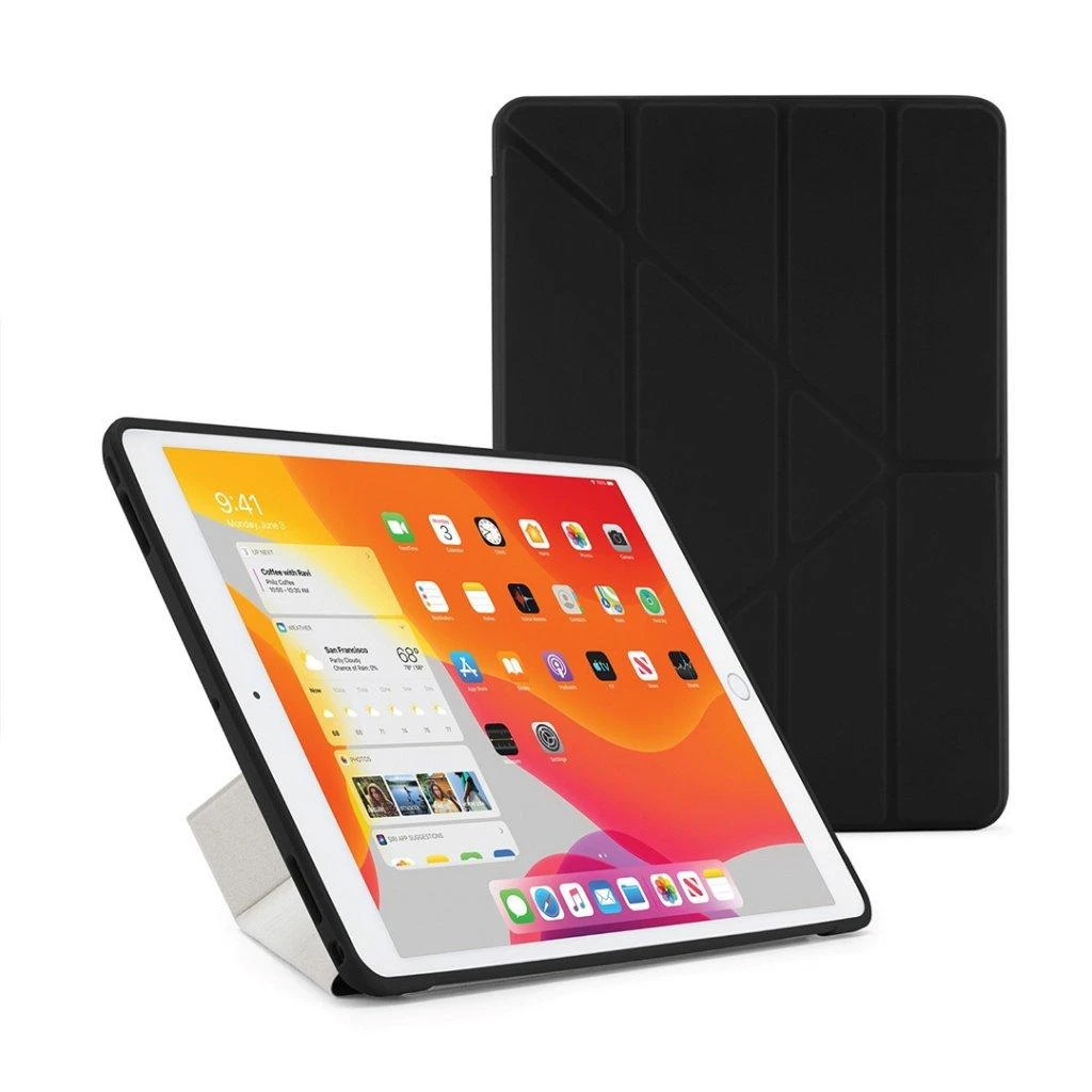 Pipetto Origami No1 Original dėklas, juodos spalvos – Apple iPad 10.2 (2021/2020/2019)