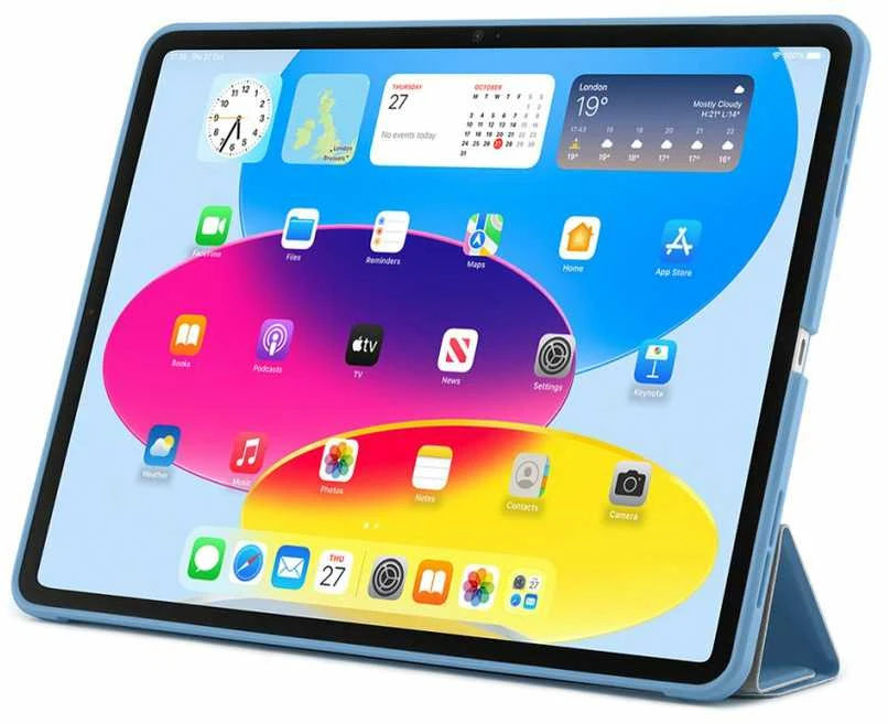 Pipetto iPad 10.9" (10-osios kartos) Origami No1 originalus dėklas - šviesus mėlynas