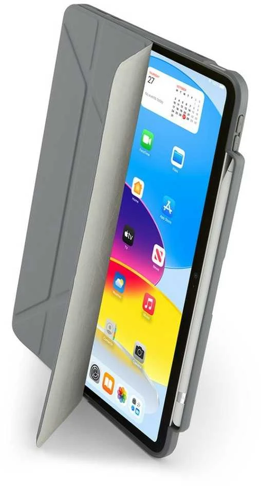 Pipetto Origami No3 Pieštukas dėklas, pilkos spalvos – Apple iPad (A16) / Apple iPad (2022)