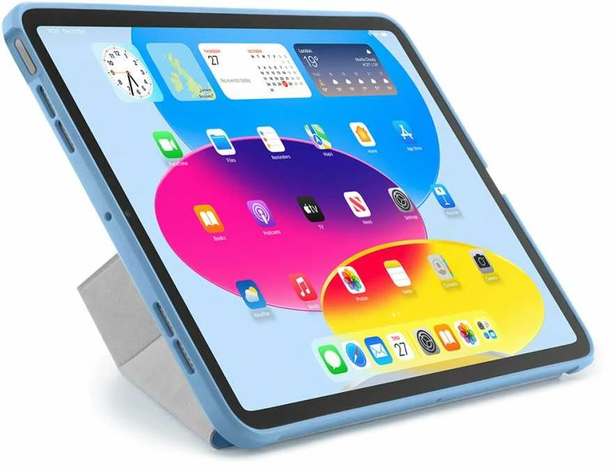 Pipetto iPad 10.9" (10-osios kartos) Origami No1 originalus dėklas - šviesus mėlynas