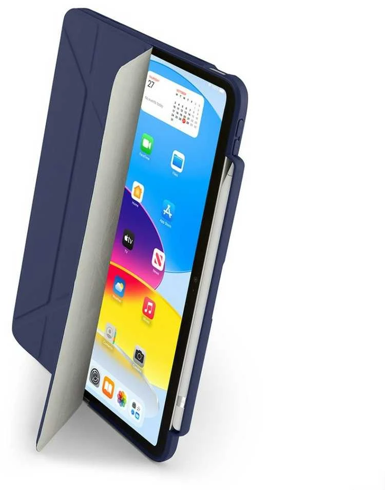 Pipetto Origami No3 Pieštukas dėklas, tamsiai mėlynos spalvos – Apple iPad 10.9 (2022)