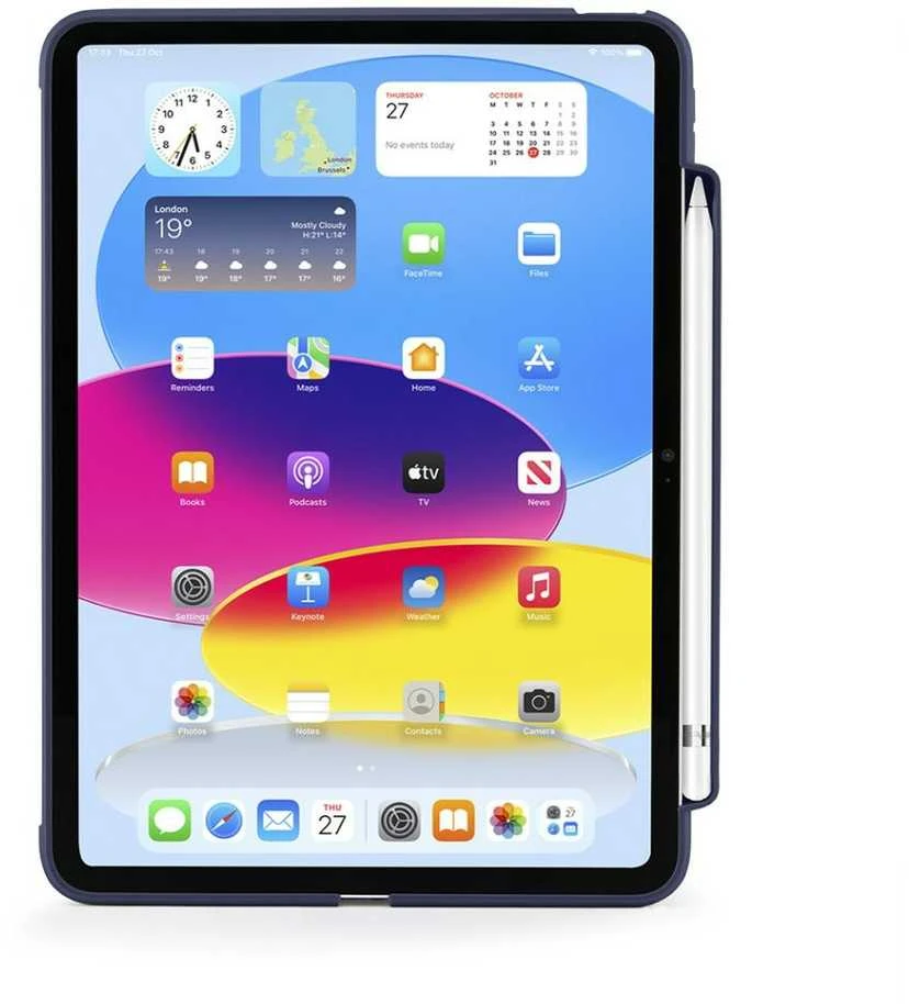 Pipetto Origami No3 Pieštukas dėklas, tamsiai mėlynos spalvos – Apple iPad 10.9 (2022)