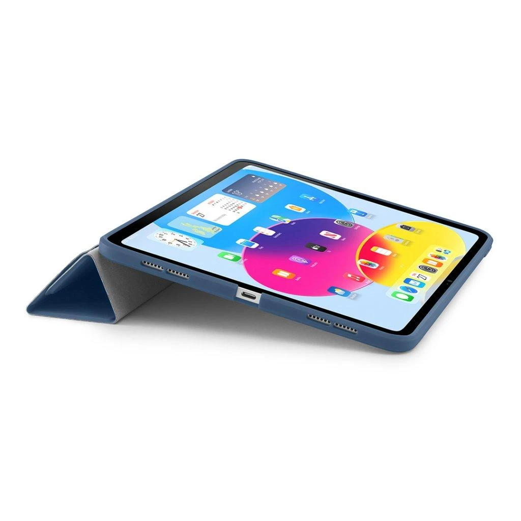 Pipetto Origami No1 Original dėklas, mėlynos spalvos – Apple iPad (A16)/Apple iPad (2022)