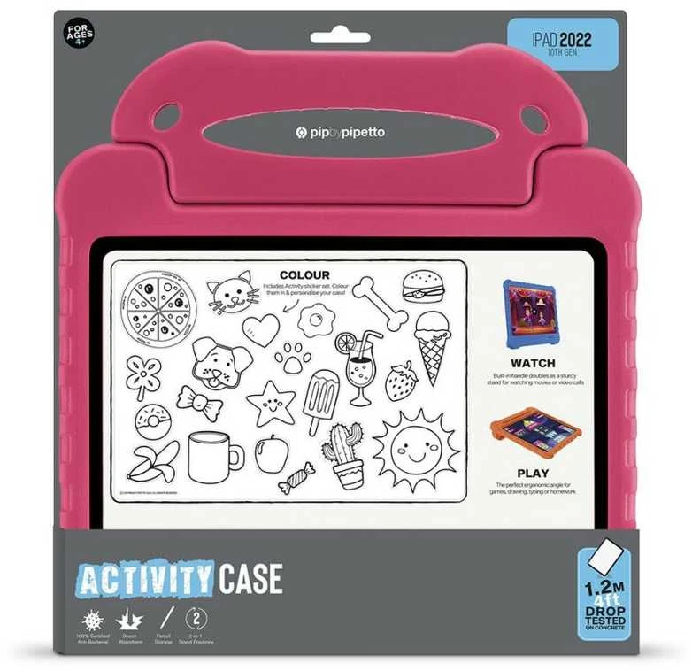 Pipetto iPad 10th Gen (2022) Activity Case - Rožinė