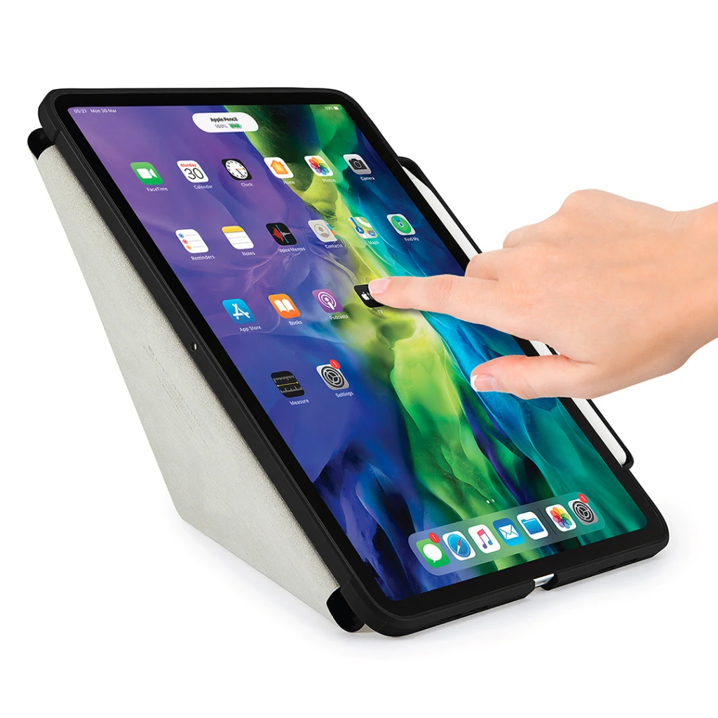 Pipetto iPad Air 10,9 colio (2020 m.) Origami No3 pieštuko dėklas – juodas