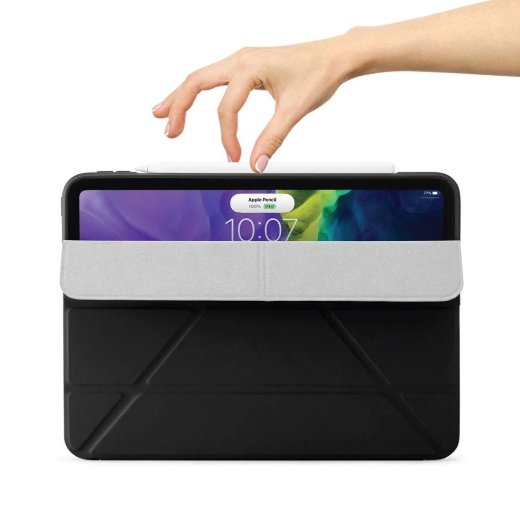 Pipetto planšetinio kompiuterio dėklas Pipetto Origami dėklas, skirtas iPad Air 4th Gen 10.9 – tamsiai mėlynas