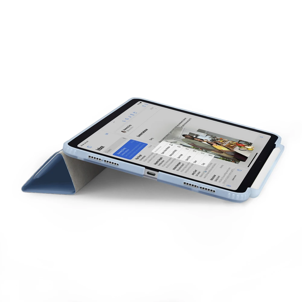 Pipetto Origami No3 Pieštukas Case for iPad Air 11 - Light mėlynas