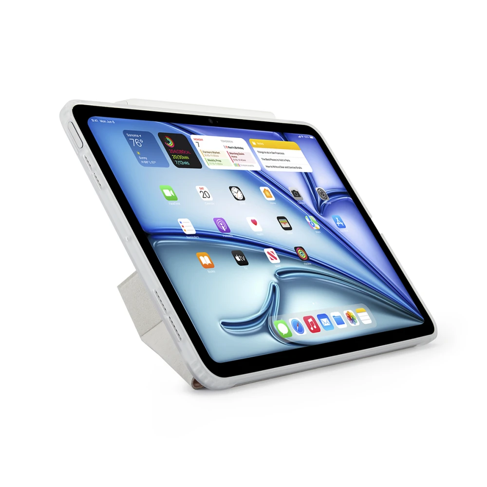 „Pipetto Origami No1“ dėklas, skirtas „iPad Air 13“ (2024 m.) – metalinės rožinės spalvos