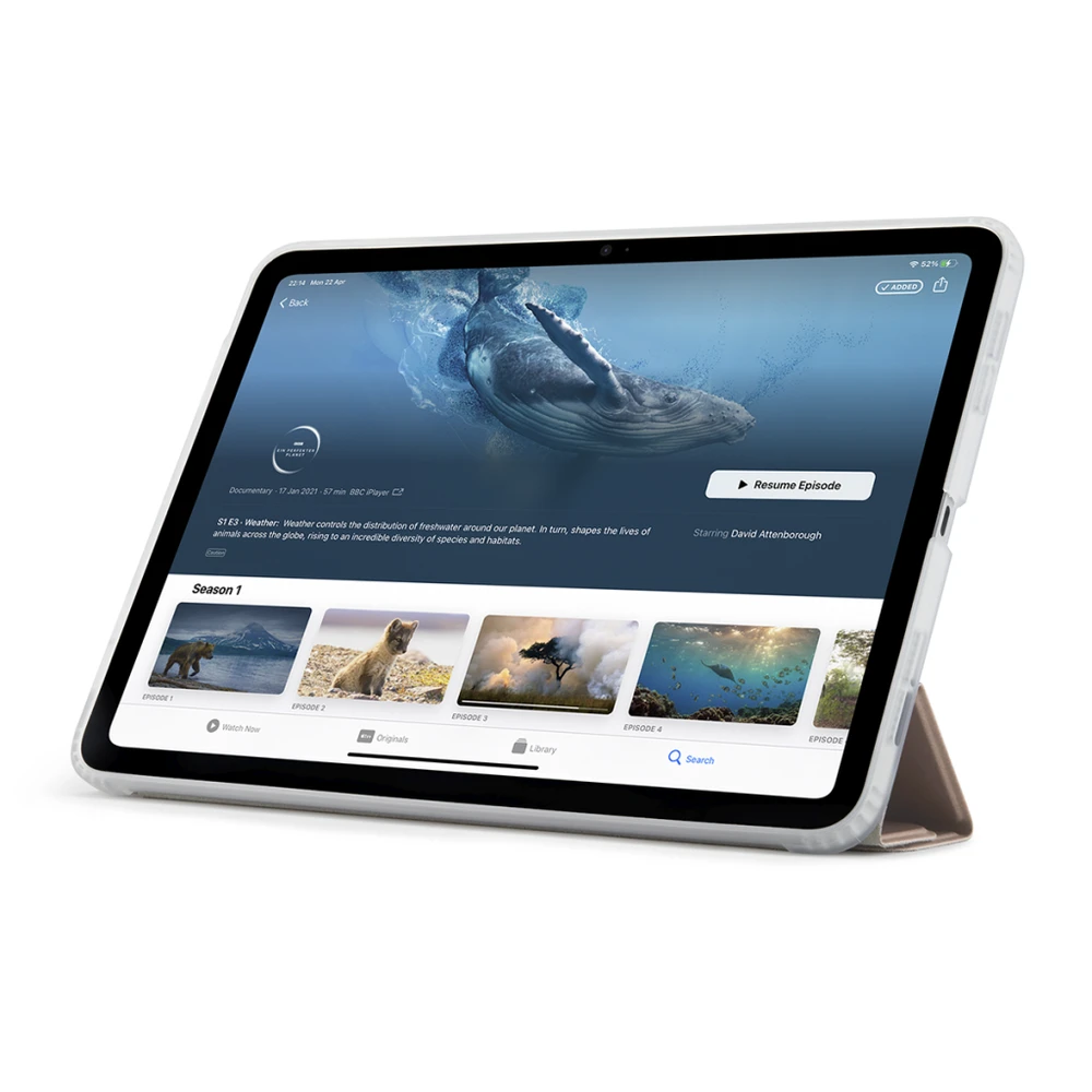„Pipetto Origami No1“ dėklas, skirtas „iPad Air 13“ (2024 m.) – metalinės rožinės spalvos