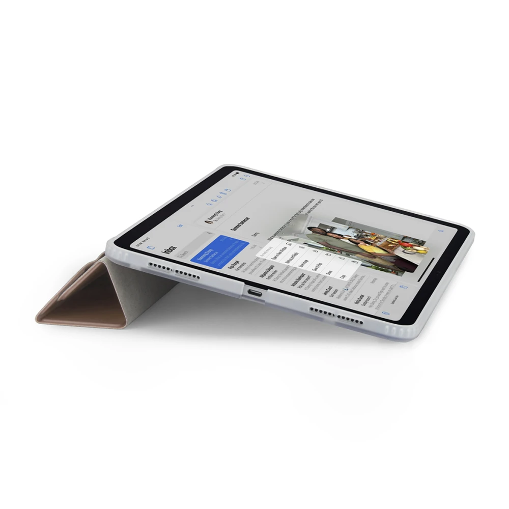 „Pipetto Origami No1“ dėklas, skirtas „iPad Air 13“ (2024 m.) – metalinės rožinės spalvos