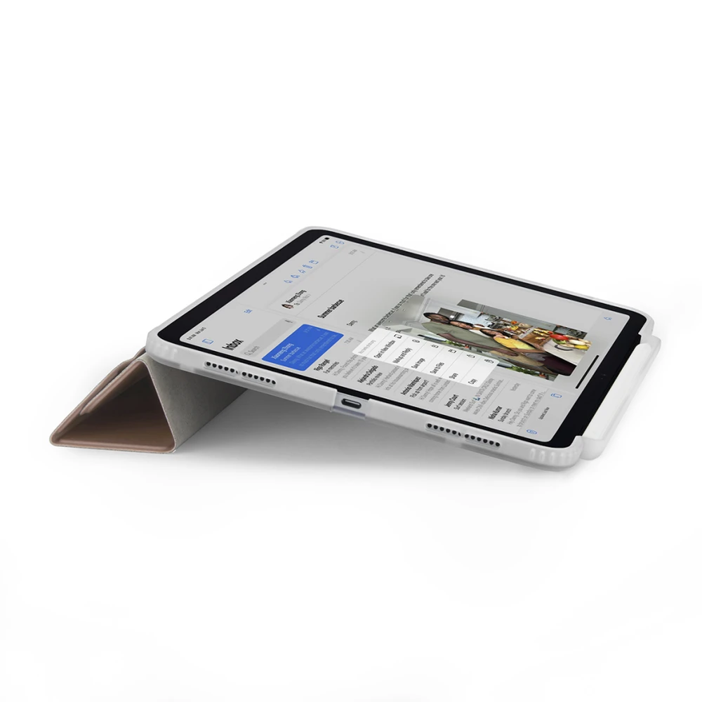 „Pipetto Origami No3 Pieštukas“ dėklas, skirtas „iPad Air 13“ (M4/M3/M2) – metalinės rožinės spalvos