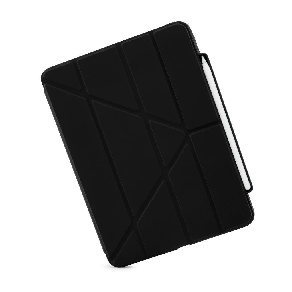 Pipetto iPad Pro 11 colių (2021 m.) Origami No3 pieštuko dėklas – juodas