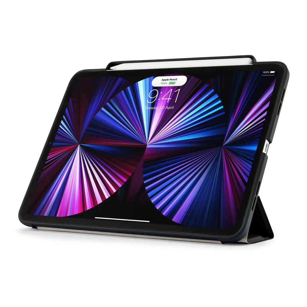Pipetto iPad Pro 11 colių (2021 m.) Origami No3 pieštuko dėklas – juodas