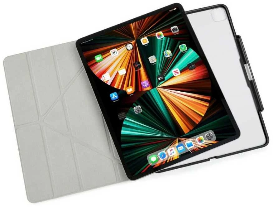 Pipetto Pipetto Origami No3 pieštuko dėklas – apsauginis dangtelis su Apple Pieštukas for Pro 12,9 "3/4 / 5G (juodas) laikikliu