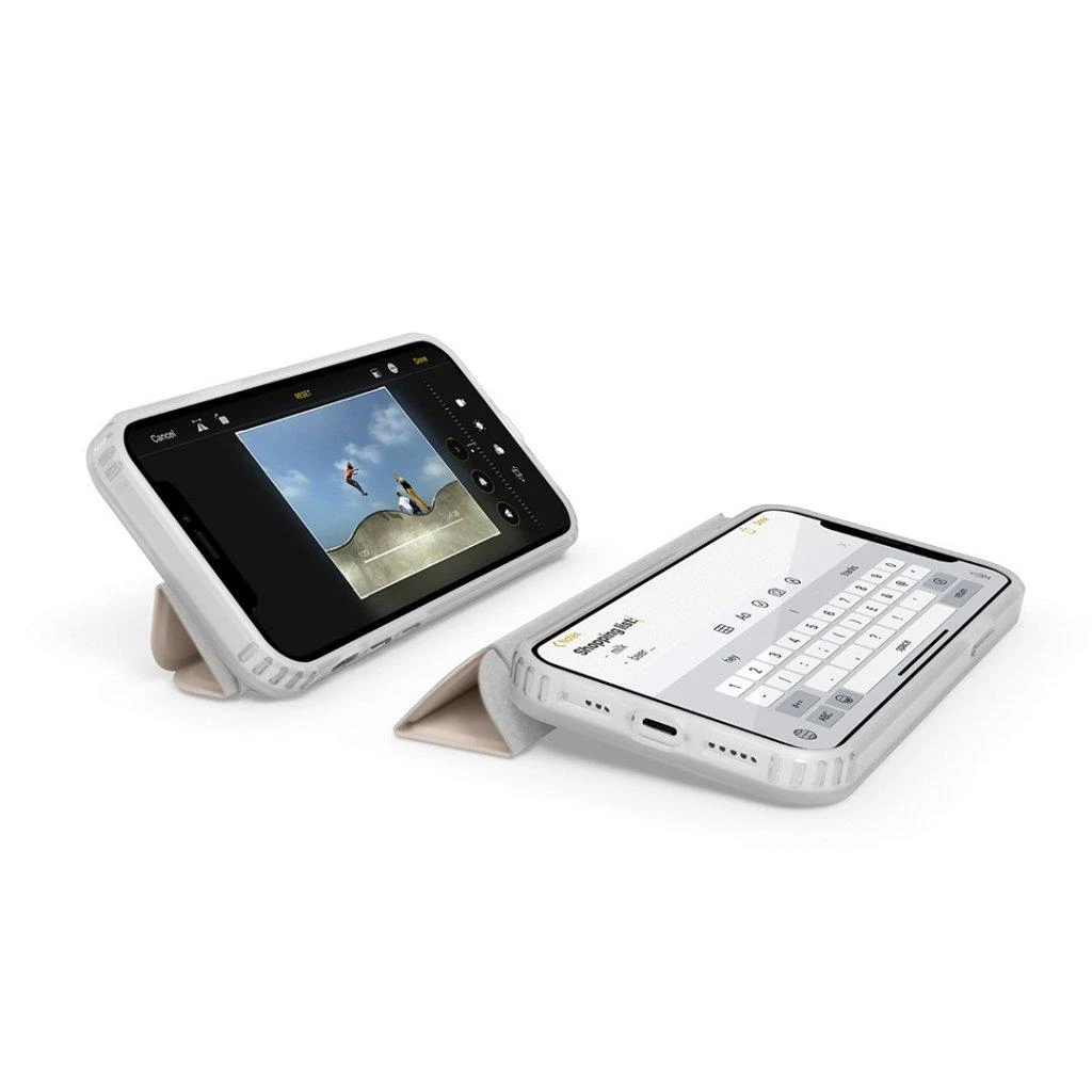 Pipetto Origami Folio Case for iPhone 12/12 Pro - Juodas