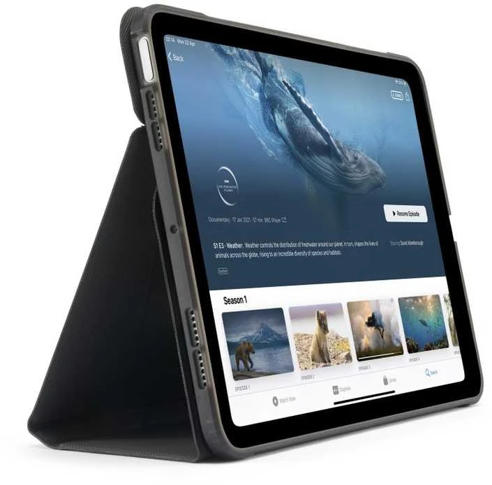 Pipetto iPad Air 13 (2024) Origami No6 Stand Case - Juodas