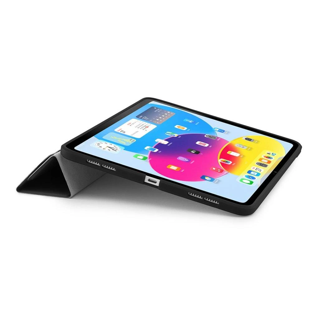 Pipetto Origami No1 Original dėklas, juodos spalvos – Apple iPad (A16)/Apple iPad (2022)