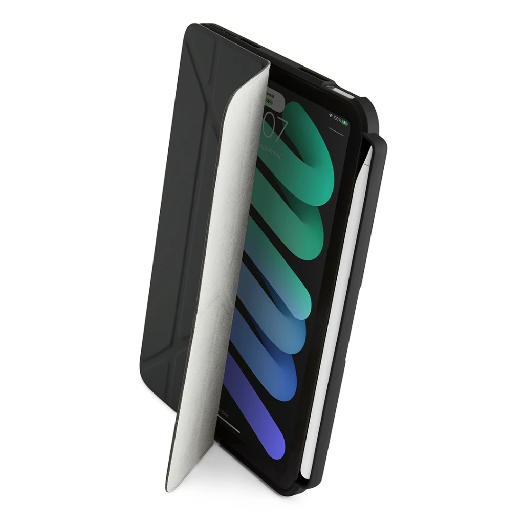 Pipetto planšetinio kompiuterio dėklas Pipetto Origami Pieštukas Case iPad Mini 6 - juodas