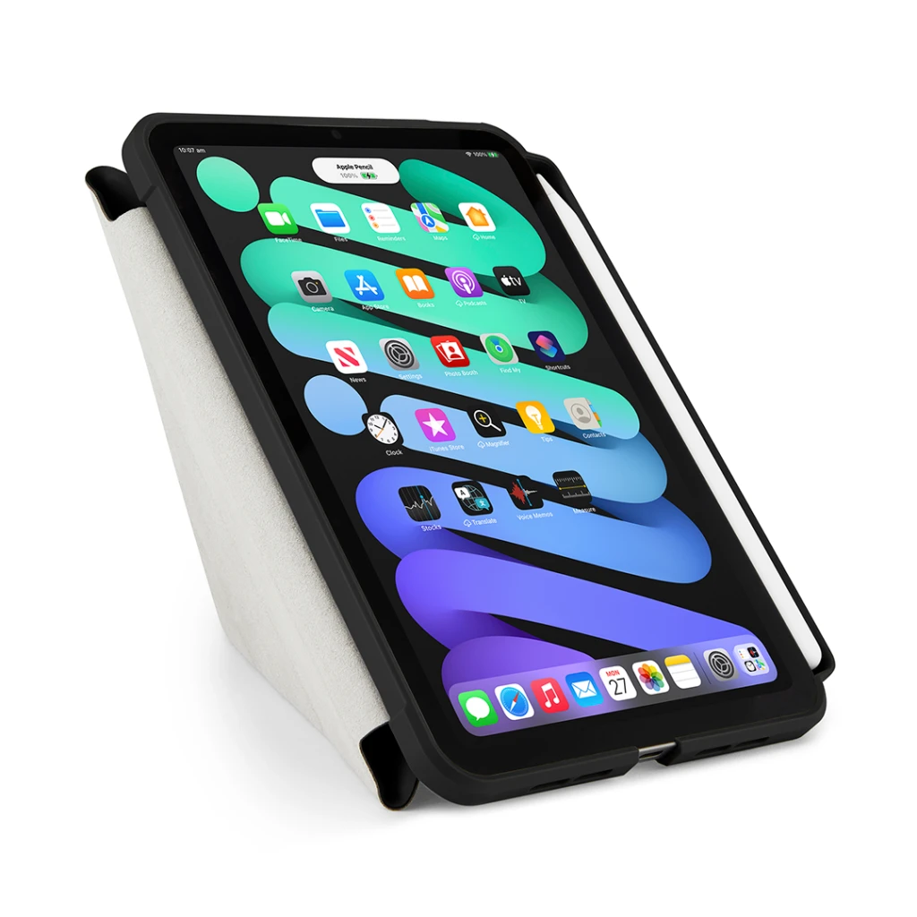 Pipetto planšetinio kompiuterio dėklas Pipetto Origami Pieštukas Case iPad Mini 6 - juodas