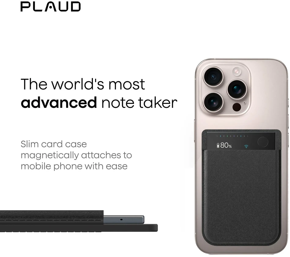 Plaud Note Pro - Silver | Dirbtinio Intelekto diktofonas su transkripcija