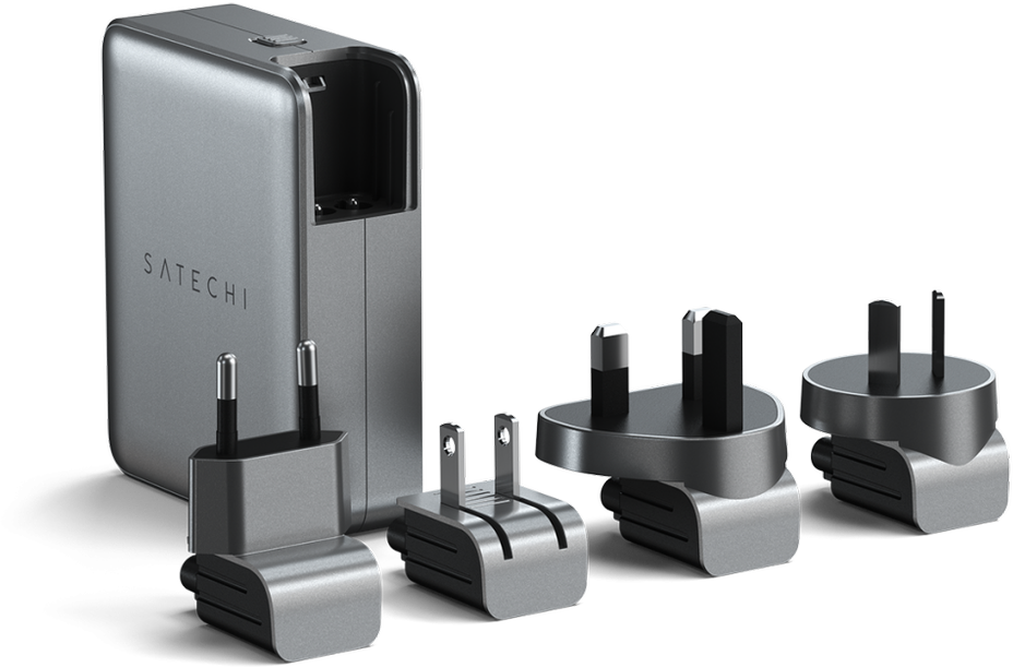 SATECHI 145W USB-C 4 prievadų GaN kelioninis įkroviklis