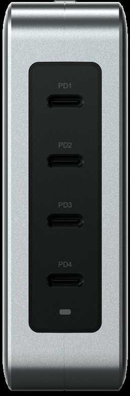 SATECHI 145W USB-C 4 prievadų GaN kelioninis įkroviklis