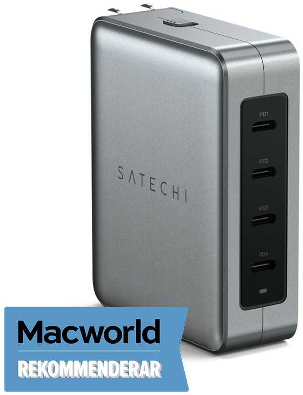 SATECHI 145W USB-C 4 prievadų GaN kelioninis įkroviklis