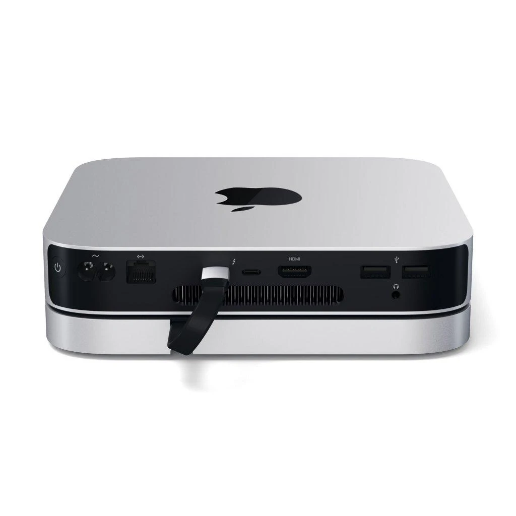 Satechi Aliuminio do Mac Mini USB-C (USB-C, 3x USB-A, czytnik kart micro/SD, lizdo prievadas) (sidabrinė)