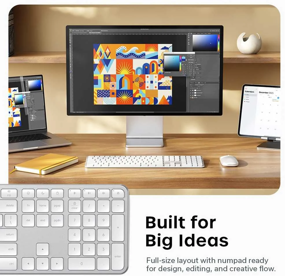 Belaidė klaviatūra QWERTY Satechi Slim EX3 Mac / PC ST-KEX3S-EN sidabrinis