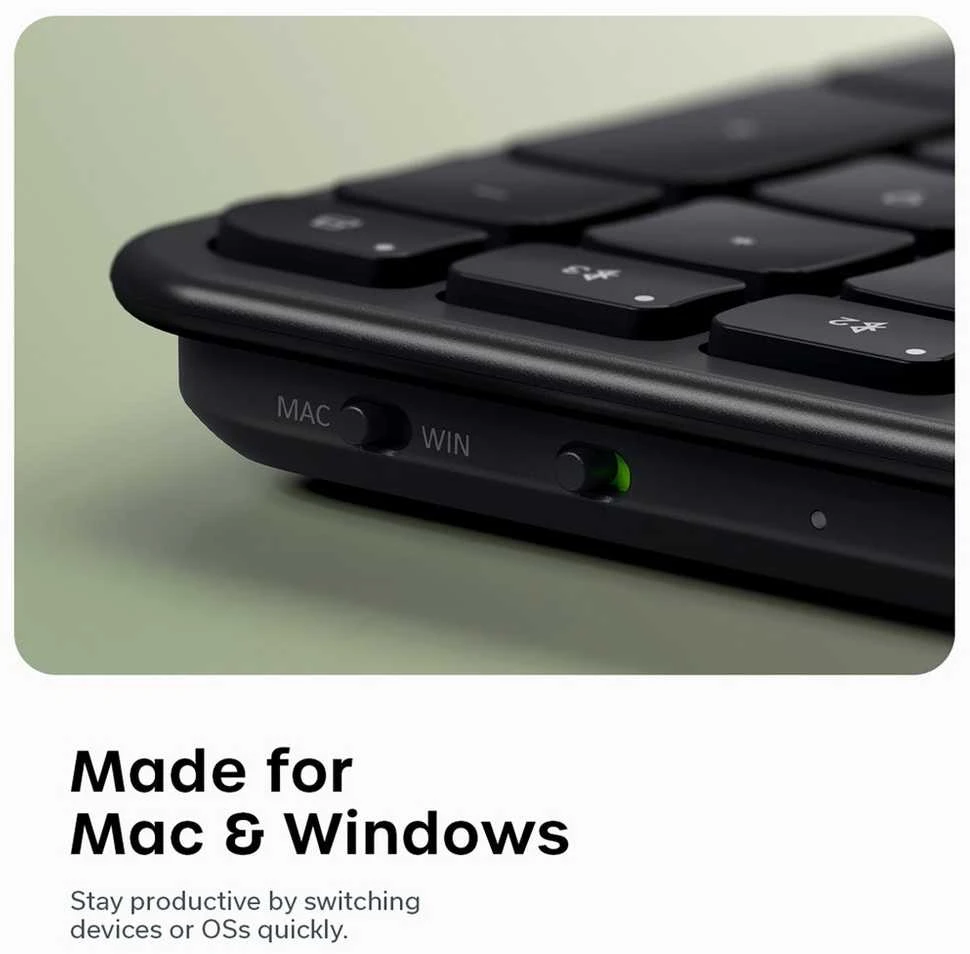 Belaidė klaviatūra QWERTY Satechi Slim EX3 Mac / PC ST-KEX3C-EN juodas