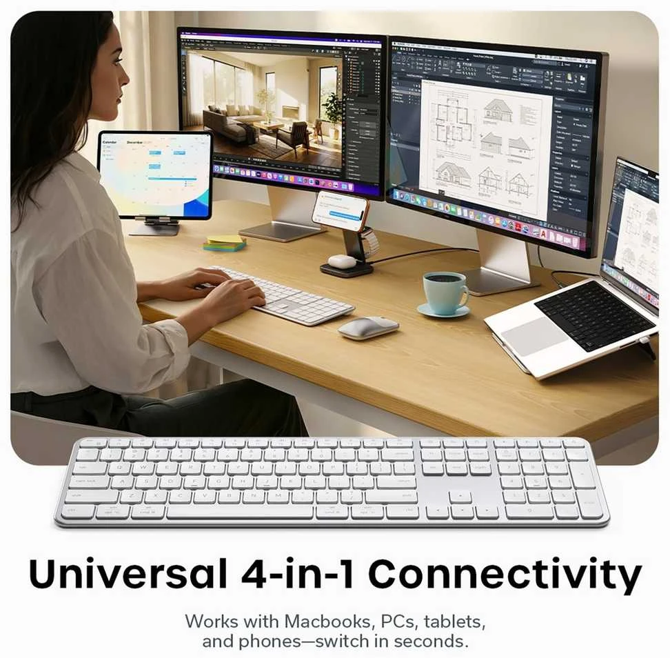 Belaidė klaviatūra QWERTY Satechi Slim EX3 Mac / PC ST-KEX3S-EN sidabrinis