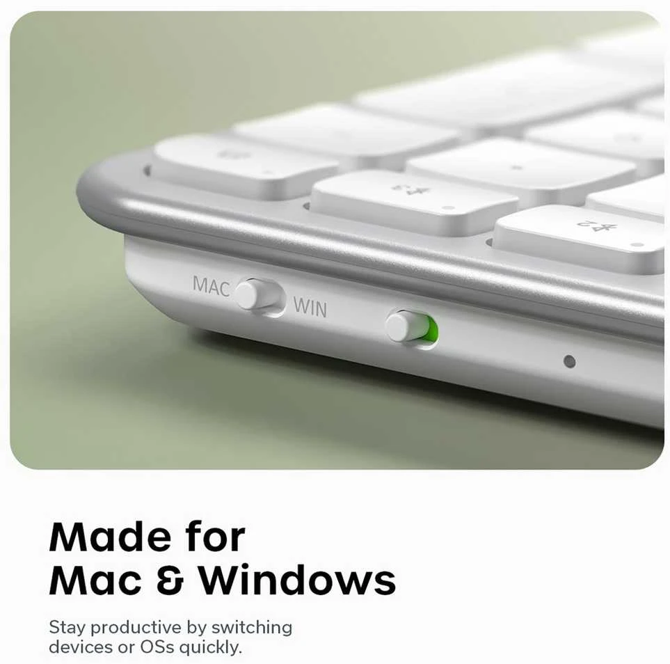 Belaidė klaviatūra QWERTY Satechi Slim EX3 Mac / PC ST-KEX3S-EN sidabrinis
