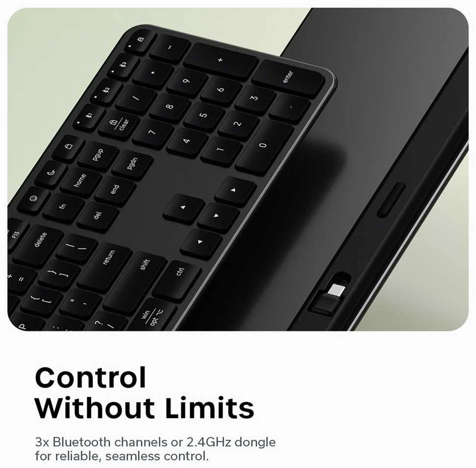 Belaidė klaviatūra QWERTY Satechi Slim EX3 Mac / PC ST-KEX3C-EN juodas