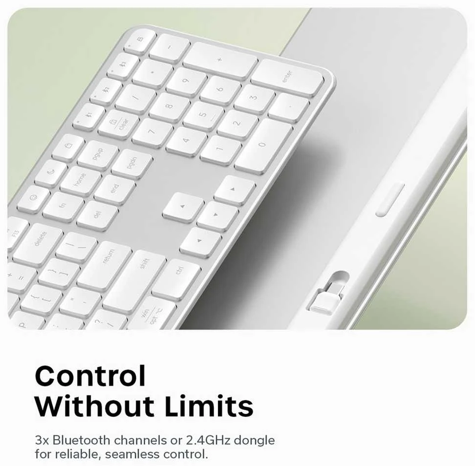 Belaidė klaviatūra QWERTY Satechi Slim EX3 Mac / PC ST-KEX3S-EN sidabrinis