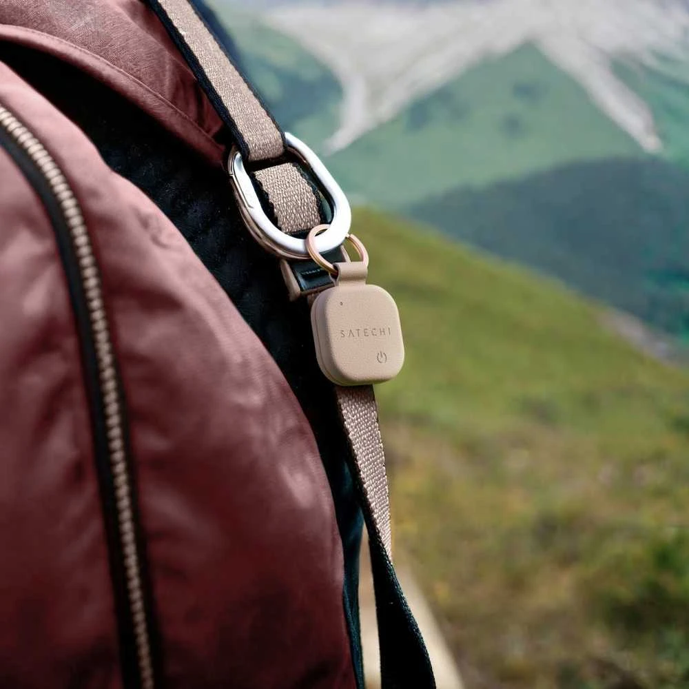 „Satechi FindAll?“ veganiškos odos raktų pakabukas su „Find My“ ir „Apple Find My“ – dykumos rožinė