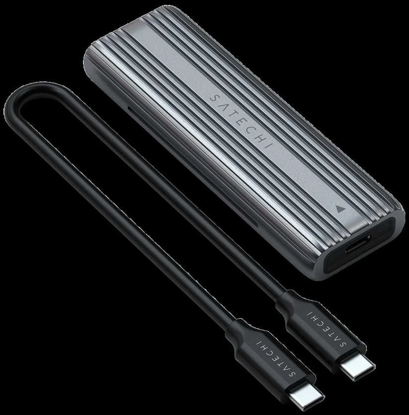 Satechi SATECHI USB-C NVME ir SATA SSD korpuso erdvė pilka