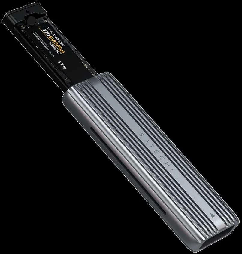 Satechi SATECHI USB-C NVME ir SATA SSD korpuso erdvė pilka
