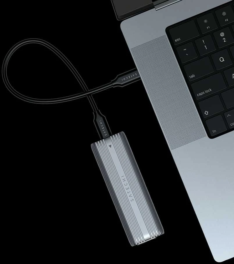Satechi SATECHI USB-C NVME ir SATA SSD korpuso erdvė pilka