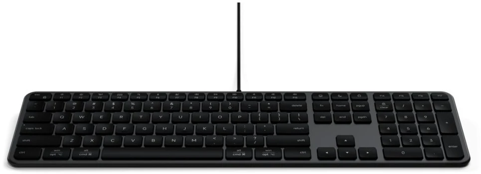 su laidu klaviatūra USB A/USB C QWERTY Dual (Mac/Windows) Satechi Slim LX3 su laidu space juodas