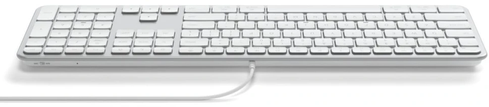 su laidu klaviatūra USB A/USB C QWERTY Dual (Mac/Windows) Satechi Slim LX3 su laidu sidabrinis