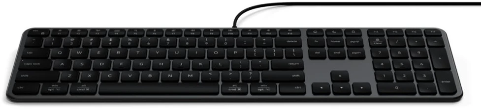 su laidu klaviatūra USB A/USB C QWERTY Dual (Mac/Windows) Satechi Slim LX3 su laidu space juodas
