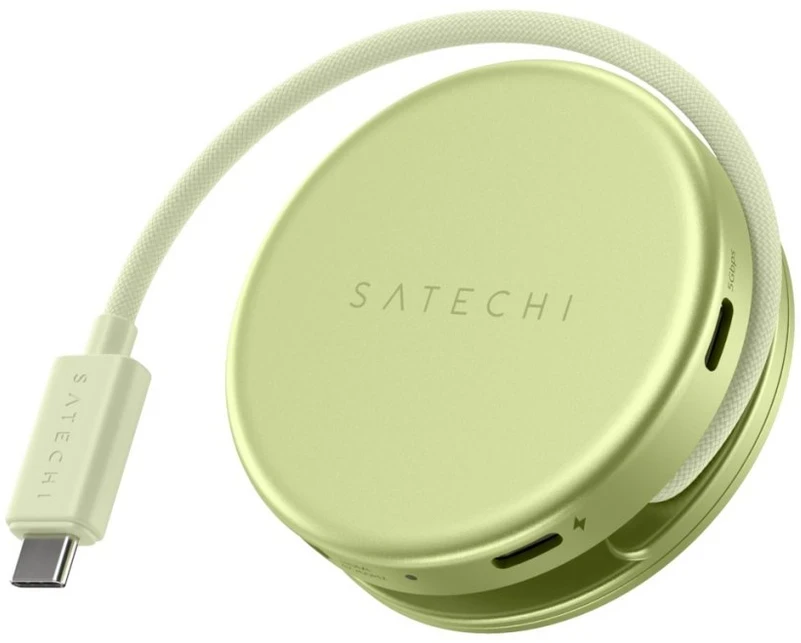 „Satechi OntheGo?“ 5 viename daugiaportinis adapteris, skirtas „MacBook Neo“ – citrusinis