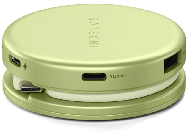 „Satechi OntheGo?“ 5 viename daugiaportinis adapteris, skirtas „MacBook Neo“ – citrusinis