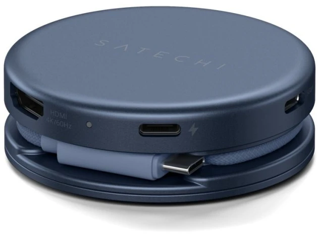 Satechi OntheGo? 5 viename kelių prievadų adapteris, skirtas MacBook Neo – Indigo