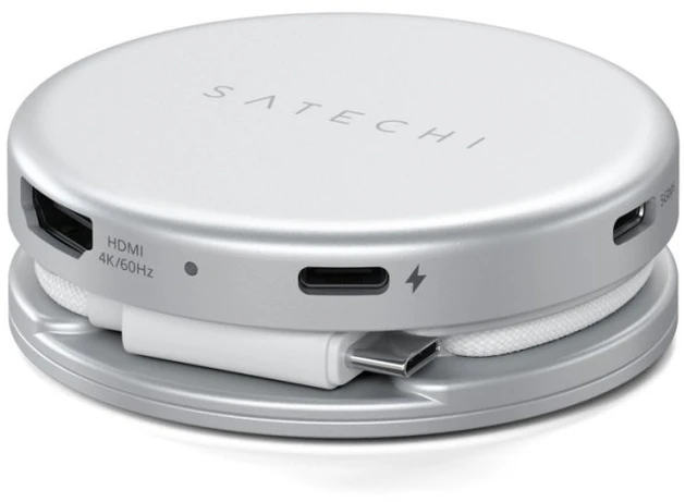 „Satechi OntheGo?“ 5 viename daugiaportinis adapteris, skirtas „MacBook Neo“ (sidabrinis)