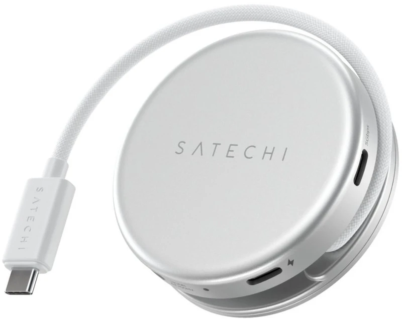 „Satechi OntheGo?“ 5 viename daugiaportinis adapteris, skirtas „MacBook Neo“ (sidabrinis)